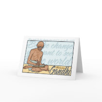 Ghandi Be The Change Quote cards by BuddhaGifts Ghandi Be The Change Quote cards
