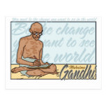Ghandi Be The Change Quote Post Cards