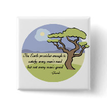 Ghandi Earth quote button