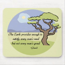 Ghandi Earth quote Mouse Mat