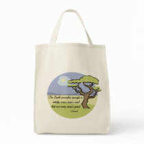 Ghandi Earth Quote Organic Tote Bag bags