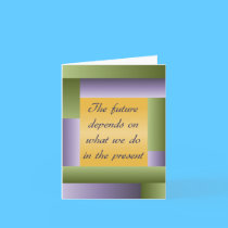 Ghandi inspirational quote Notecard - add your own