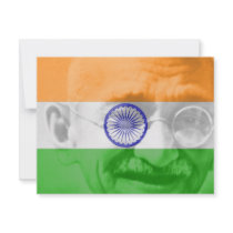 Ghandi on Indian Flag invitations