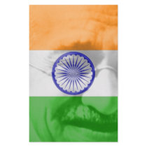 Ghandi on Indian Flag Custom Stationery