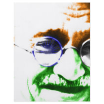 Ghandi on Subtle Indian Flag flyers