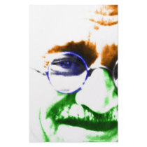 Ghandi on Subtle Indian Flag Stationery Design