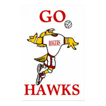 GHawk Volleyball Mascot Poster posters