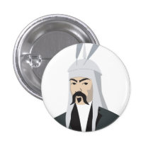 Ghengis Khan Pinback Buttons