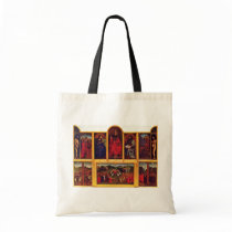 Ghent Altar Altar Of The Mystic Lamb Scene View Of Tote Bag