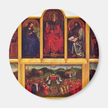 Ghent Altar Altar Of The Mystic Lamb Scene View Of Refrigerator Magnets
