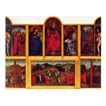 Ghent Altar Altar Of The Mystic Lamb Scene View Of Postcard