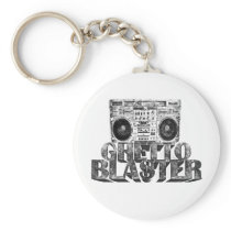 ghetto blaster, boombox, hip-hop, vintage, music, graffiti, Keychain with custom graphic design