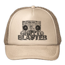 hip-hop, ghetto blaster, boombox, music, old school, pink, giel, glamour, vintage, fun, classic, brown, hip hop, Trucker Hat with custom graphic design
