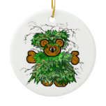 Ghillie Suit Teddy Bear Christmas Ornament