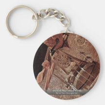 Ghironda Player (Hurdy Gurdy)  By La Tour Georges Key Chains