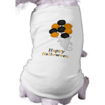 Ghost and Balloons Happy Halloween Doggy Tshirt pet clothing