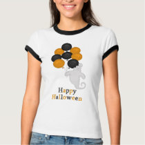 Ghost and Balloons Happy Halloween Tshirt by HolidayFun Ghost and Balloons Happy Halloween Tshirt