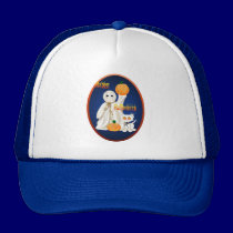 Ghost and Ghosty Kitty Oval Hat hats