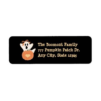 Ghost and Pumpkin Return Address Labels