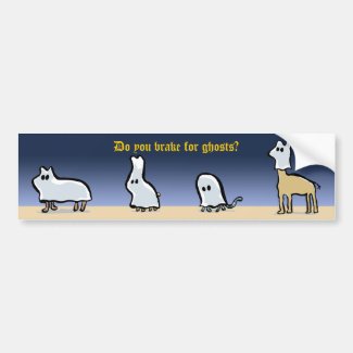 ghost animals - with your words bumper stickers