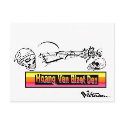 Ghost Bizet Musika Double Post Card by danbizet