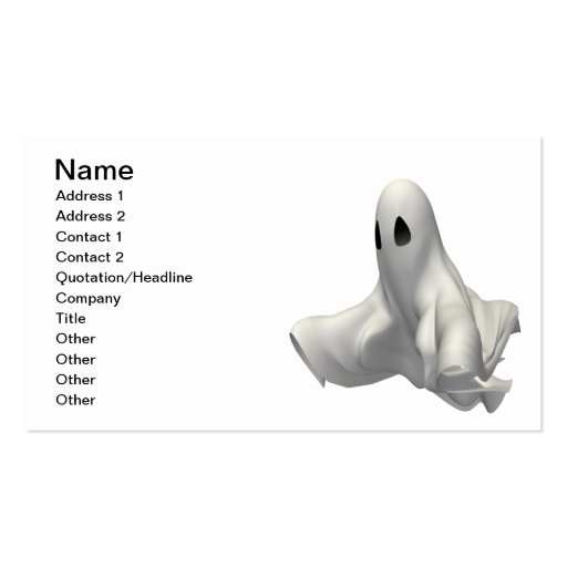 Ghost Business Card Templates (front side)