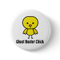 Ghost Buster Chick Pinback Button
