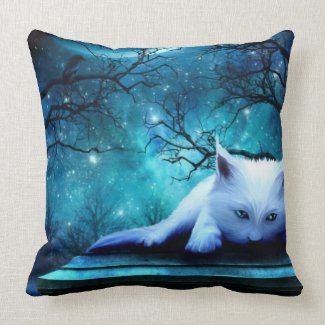 Ghost Cat American MoJo Pillow throwpillow