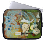 Ghost Cat Gothic Cat Art Witch Cat Laptop Sleeve laptop sleeves
