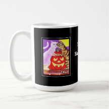 Ghost cat lover coffee mug