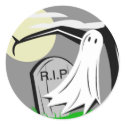 Ghost Cemetery Stickers by halloweentreats Ghost Cemetery Stickers
