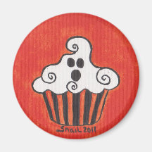 Ghost Cupcake Magnet