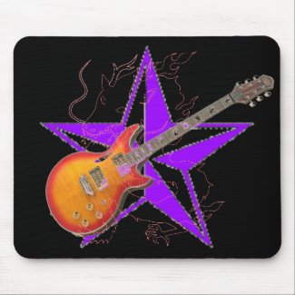 Ghost Dragon Purple Star Amber Guitar Mousepad mousepad