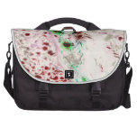 Ghost Fox Eyes Abstract Art Red and White commuterbag