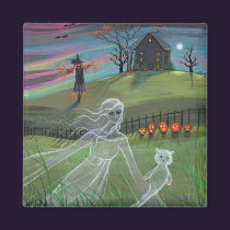 Ghost Friends Halloween Magnet magnets