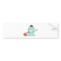 Ghost-goes-trick-or-treating bumper stickers