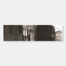 GHOST HALL B&W PHOTOGRAPH STICKER BUMPER STICKERS