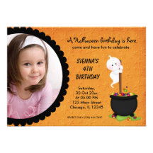 Ghost Halloween Birthday Personalized Invite