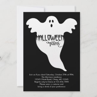 Ghost Halloween Invitation