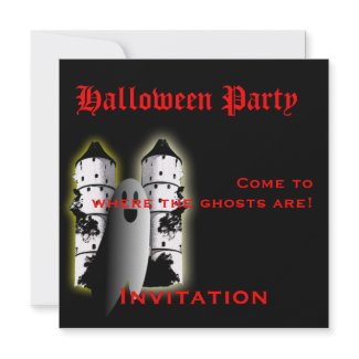 Ghost Halloween Party Invitation invitation