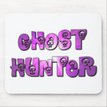 ghost hunter purple and white skulls mousepads