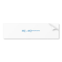 Ghost in Dark Blue Bumper Stickers