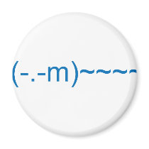 Ghost in Dark Blue Refrigerator Magnet