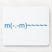 Ghost in Dark Blue Mouse Pads