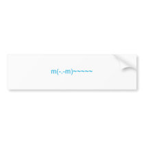 Ghost in Light Blue Bumper Stickers