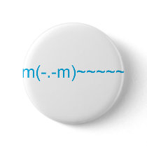 Ghost in Light Blue Pinback Button