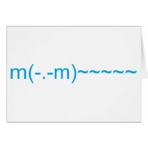 Ghost in Light Blue Greeting Card