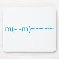 Ghost in Light Blue Mousepads