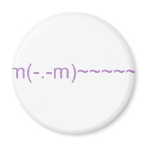 Ghost in Purple Refrigerator Magnets