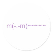 Ghost in Purple Round Stickers